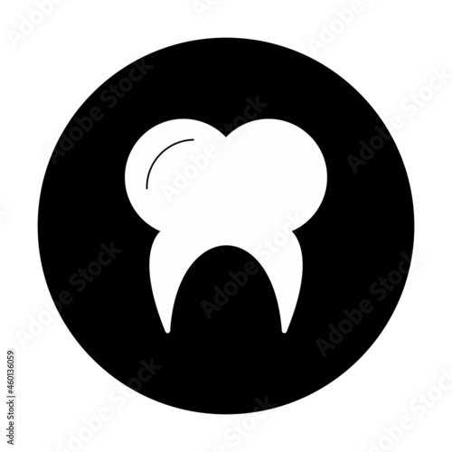 Teeth Vector Glyph Inverted Icon Design