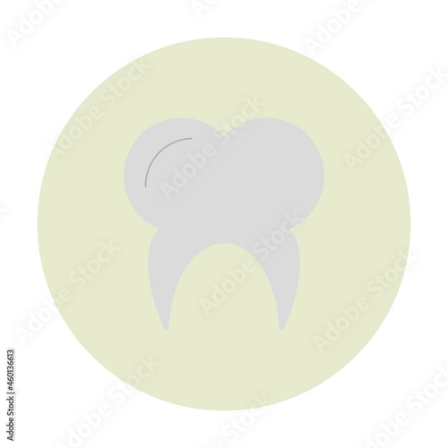 Teeth Vector Flat Circle Icon Design