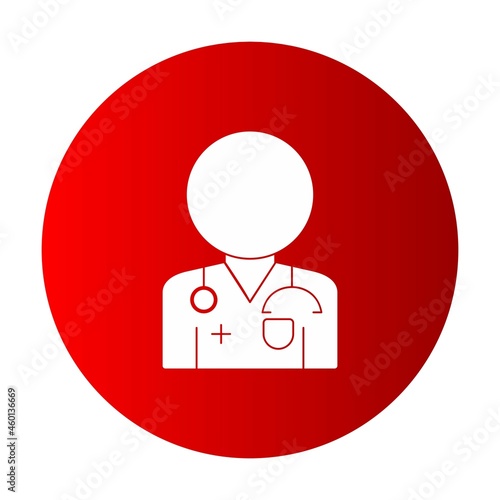 Docter Vector Glyph Circle Gradient Icon Design