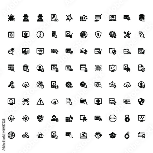 Antivirus and internet security icons