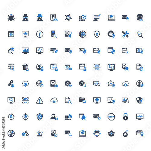 Antivirus and internet security icons