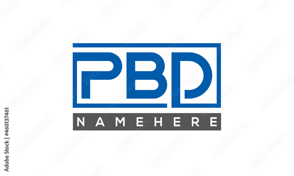PBD creative three letters logo PBD creative three letters logo