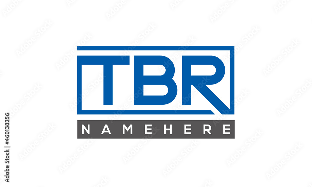 TBR creative three letters logo TBR creative three letters logo