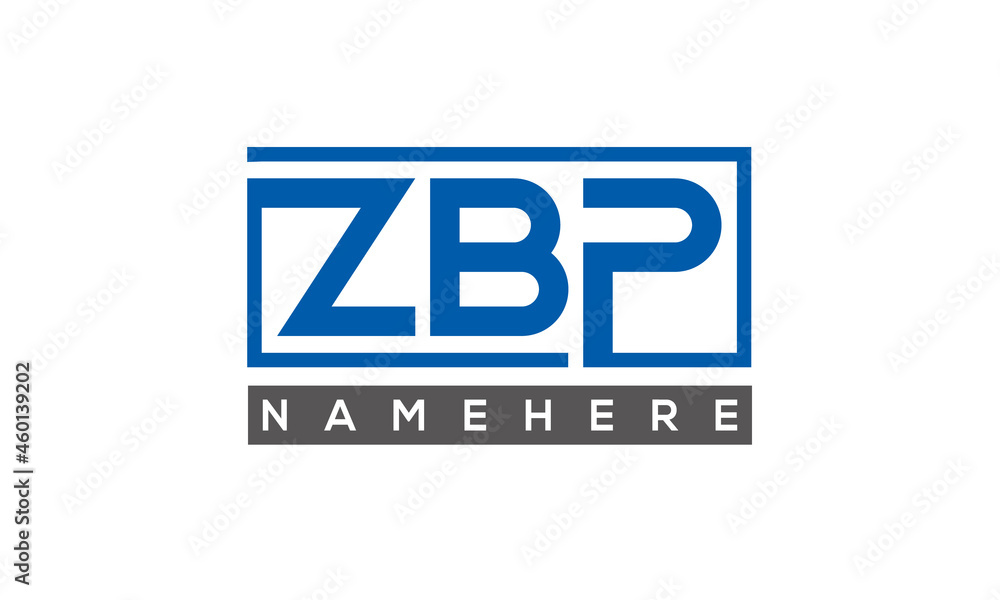 ZBP creative three letters logo ZBP creative three letters logo