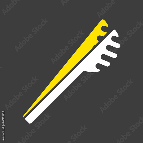 Spaghetti tongs vector icon. Kitchen appliances