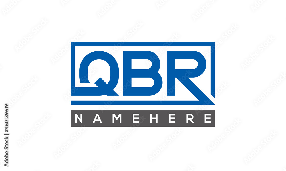 QBR creative three letters logo QBR creative three letters logo