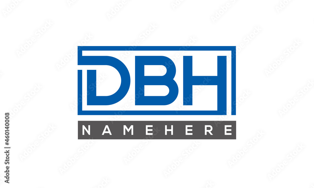 DBH creative three letters logo DBH creative three letters logo