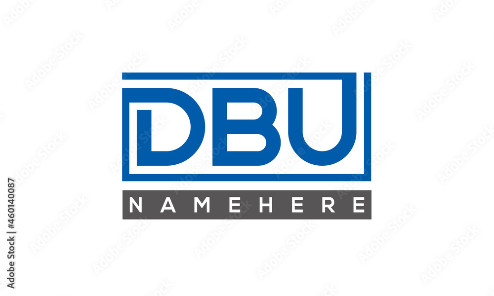 DBU creative three letters logo DBU creative three letters logo