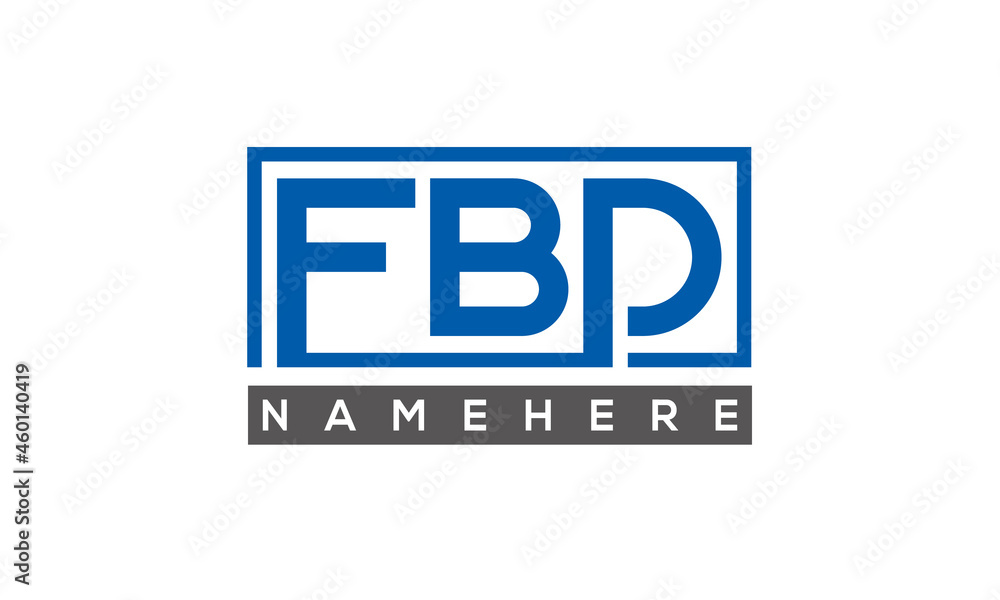 FBD creative three letters logo FBD creative three letters logo