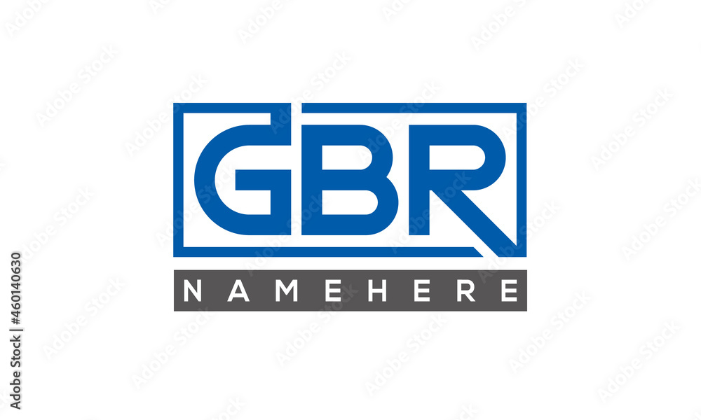 GBR creative three letters logo GBR creative three letters logo
