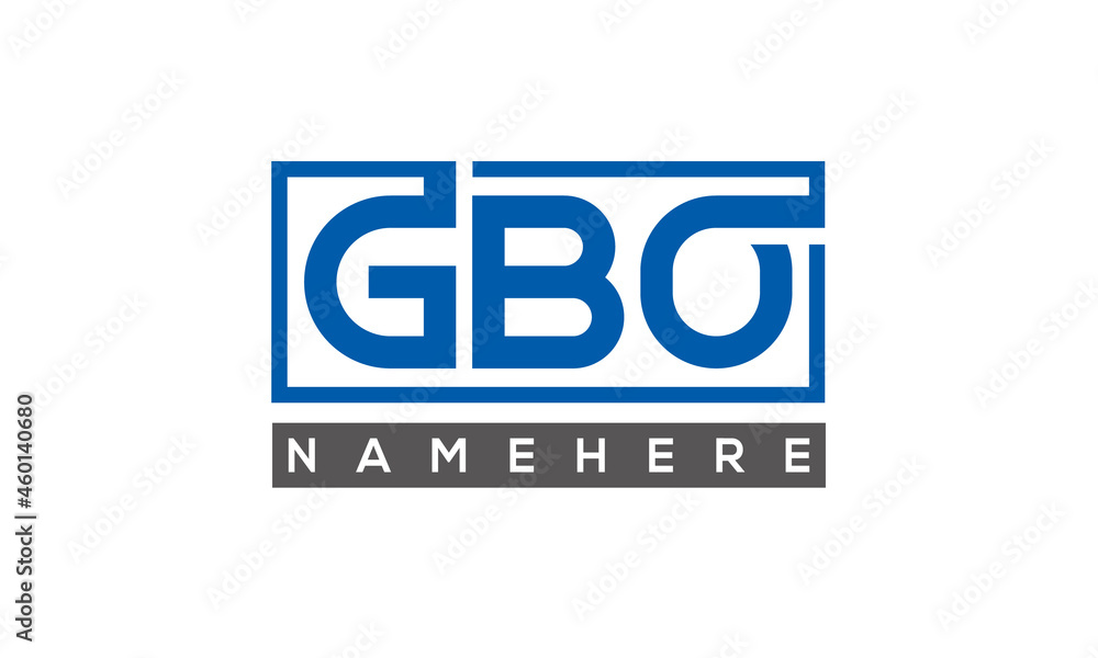 GBO creative three letters logo GBO creative three letters logo