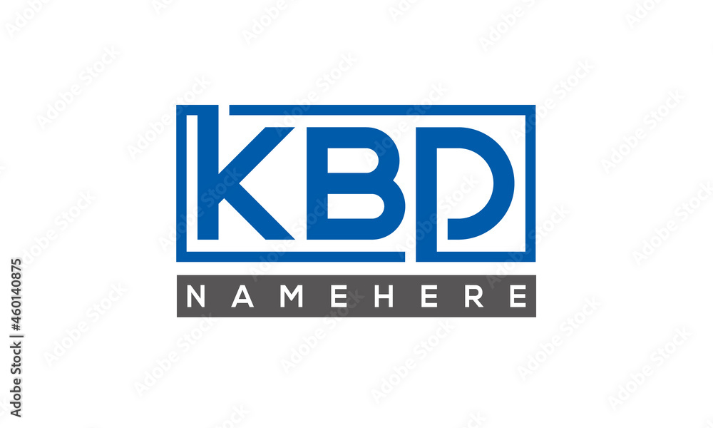 KBD creative three letters logo KBD creative three letters logo