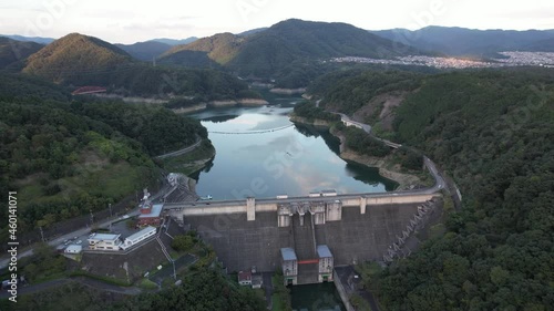 ドローン映像　一庫ダムを空撮