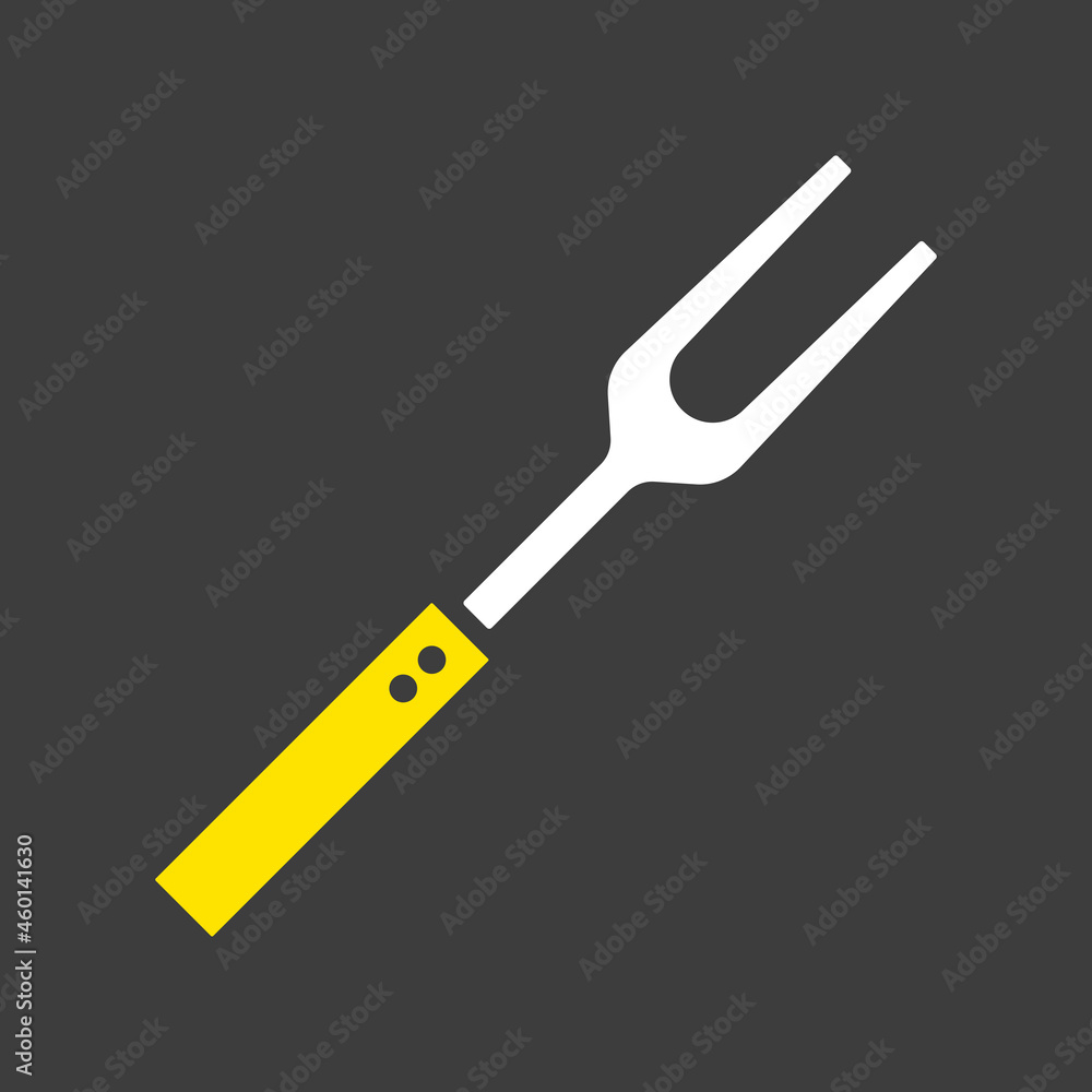 Bbq fork vector icon. Kitchen appliance Bbq fork vector icon. Kitchen appliance