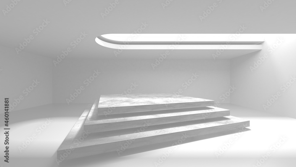 Abstract scene podium mockup. Award ceremony concept Abstract scene podium mockup. Award ceremony concept