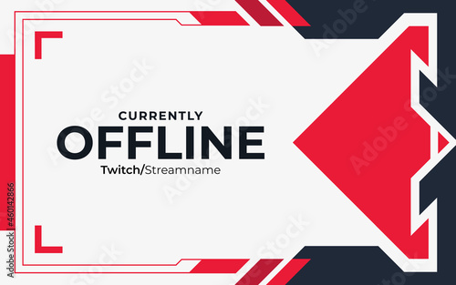 Twitch Stream Offline Banner or Screen for Streamers vector template