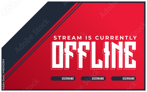 Twitch Stream Offline Banner or Screen for Streamers vector template