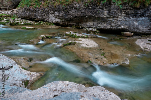 River with silk effect on the water in a beautiful natural site