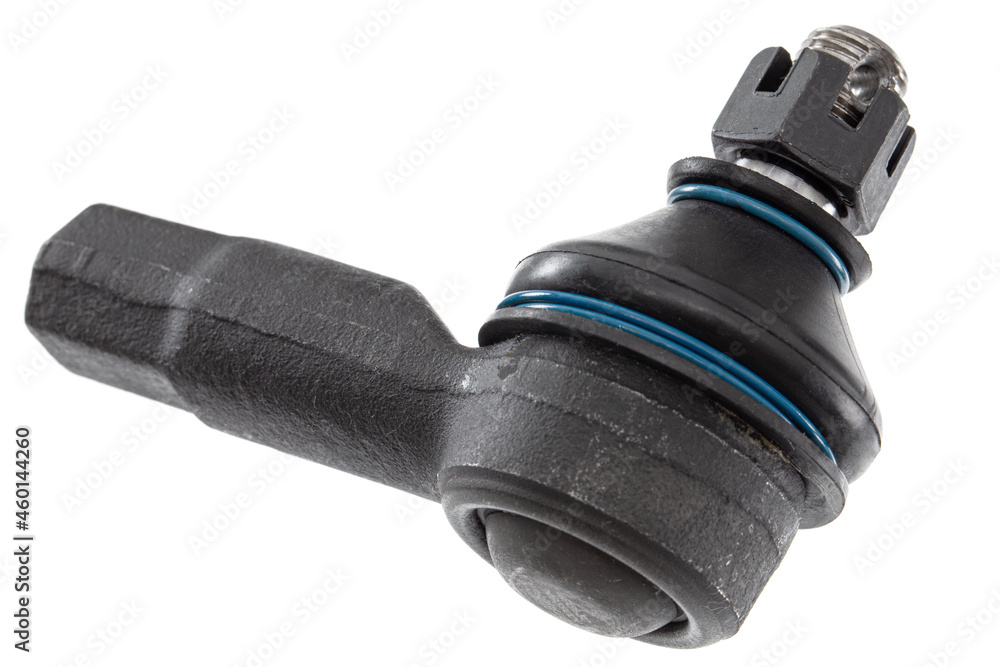 Tie rod end, steering tie rod end, car spare parts, isolated on white background Tie rod end, steering tie rod end, car spare parts, isolated on white background