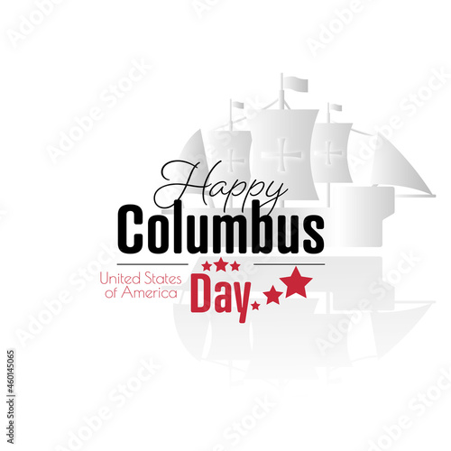 Happy Columbus Day card. 