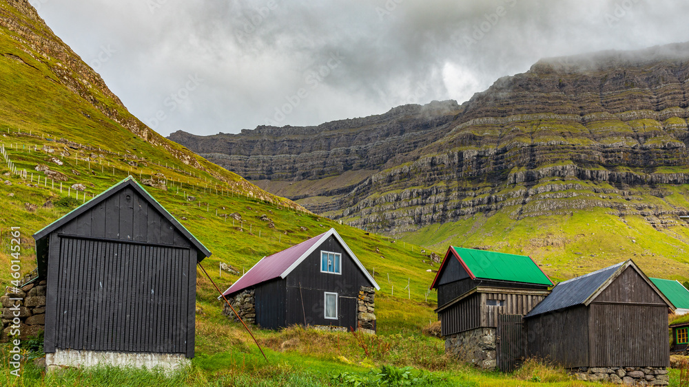 Faroe Islands-Kunoy-Village of Kunoy