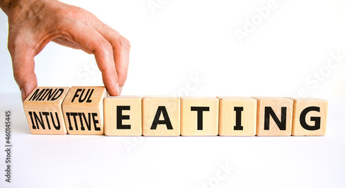 Fotografía Mindful or intuitive eating symbol