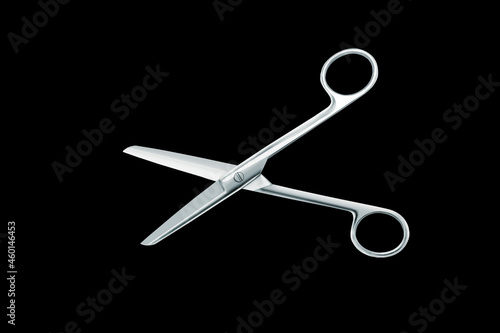 scissors, isolate on black background