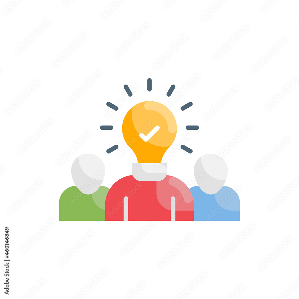 Ideas vector flat icon style illustration. EPS 10 file Ideas vector flat icon style illustration. EPS 10 file
