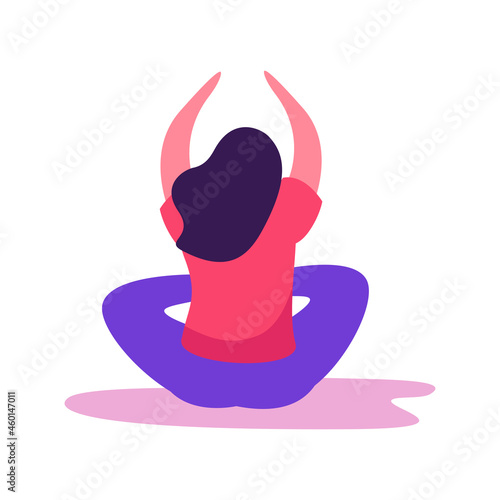 Woman In Lotus Position