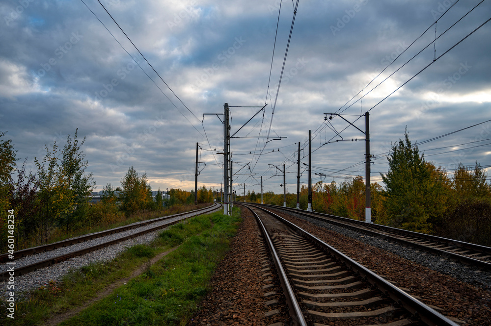 railway line in the countryside