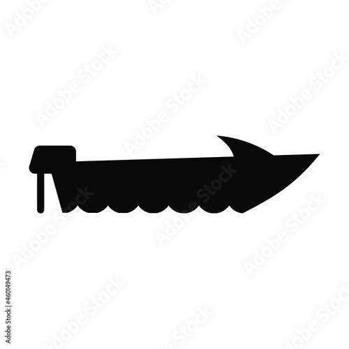 Ship icon illustration vector color black. Editable color. Black silhouette. Suitable for logos  icons  etc