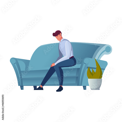 Sad Man Illustration