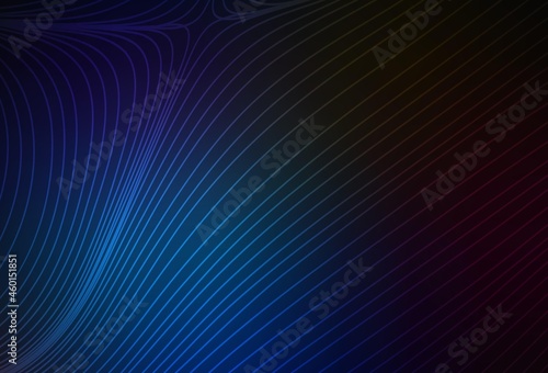 Dark BLUE vector background with straight lines.