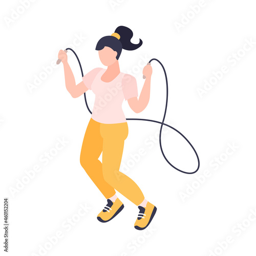 Woman Skipping Icon