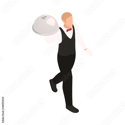 Waiter Isometric Icon