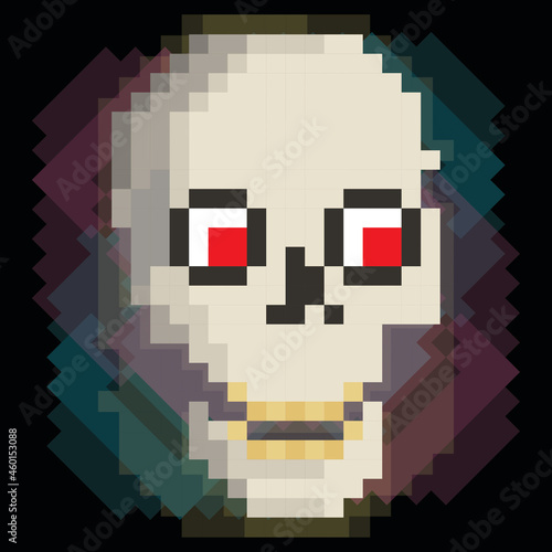 Wallpaper Mural Skull Pixel Art Torontodigital.ca