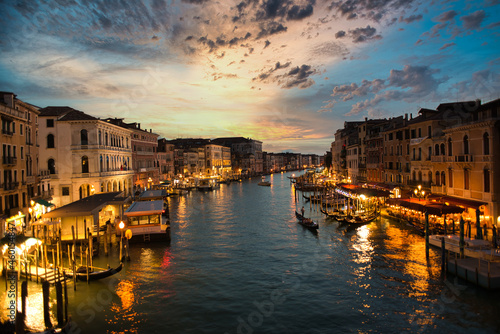 Venice Grand canal by night or just after sunset