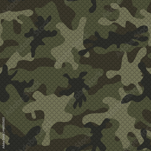 
Green army camouflage pattern, vector texture, disguise