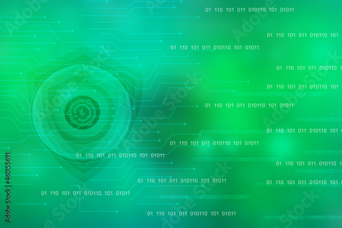 2d illustration shield security futuristic background
