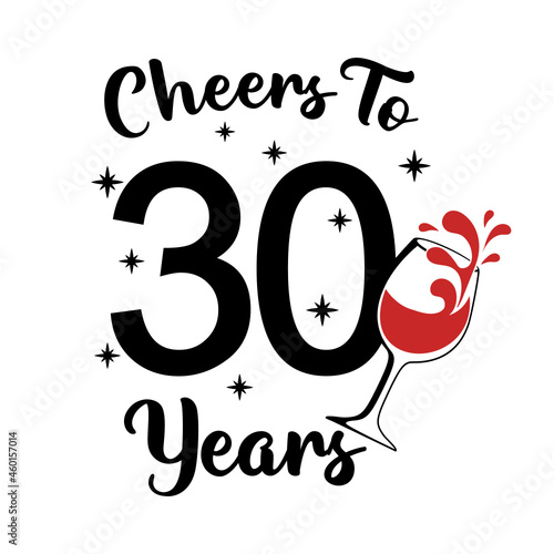 Cheers To 30 Years, 30th Birthday thirty Birthday, cute birthday party sign