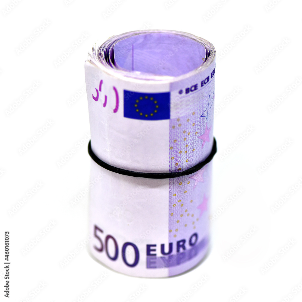 Stack of 500 Euro banknotes. European currency money banknotes. Salary, savings, european union economic crisis concept. making money with the Internet, working from home with an online business Stack of 500 Euro banknotes. European currency money banknotes. Salary, savings, european union economic crisis concept. making money with the Internet, working from home with an online business