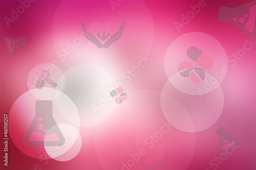 2d illustration medical health care symbols futuristic background 