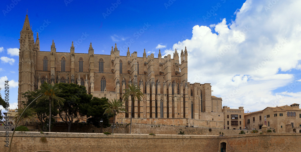 Le Seu Cathedral is one of the most famous cathedrals in Mallorca in Palma de Mallorca.,Majorca,spain,mediterranean,Europe