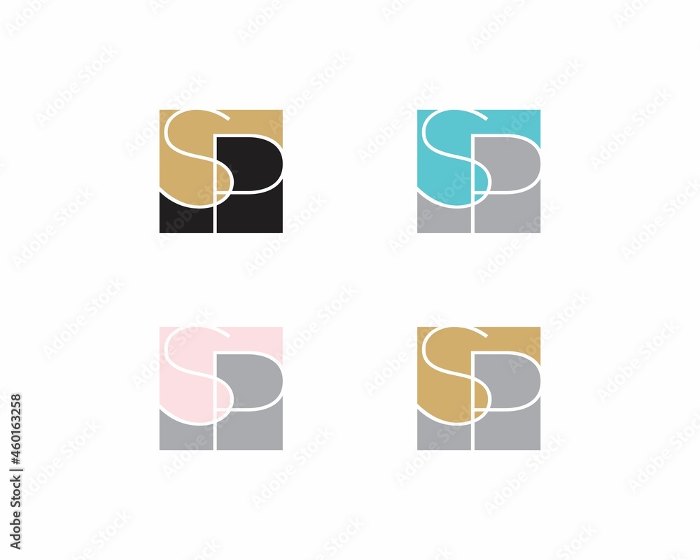 S and P letters Logo Vector 001