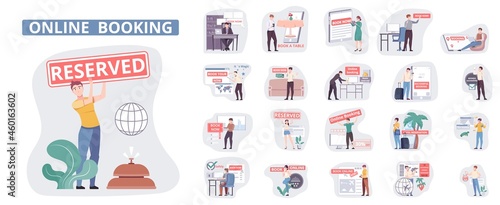 Online Booking Icons Collection