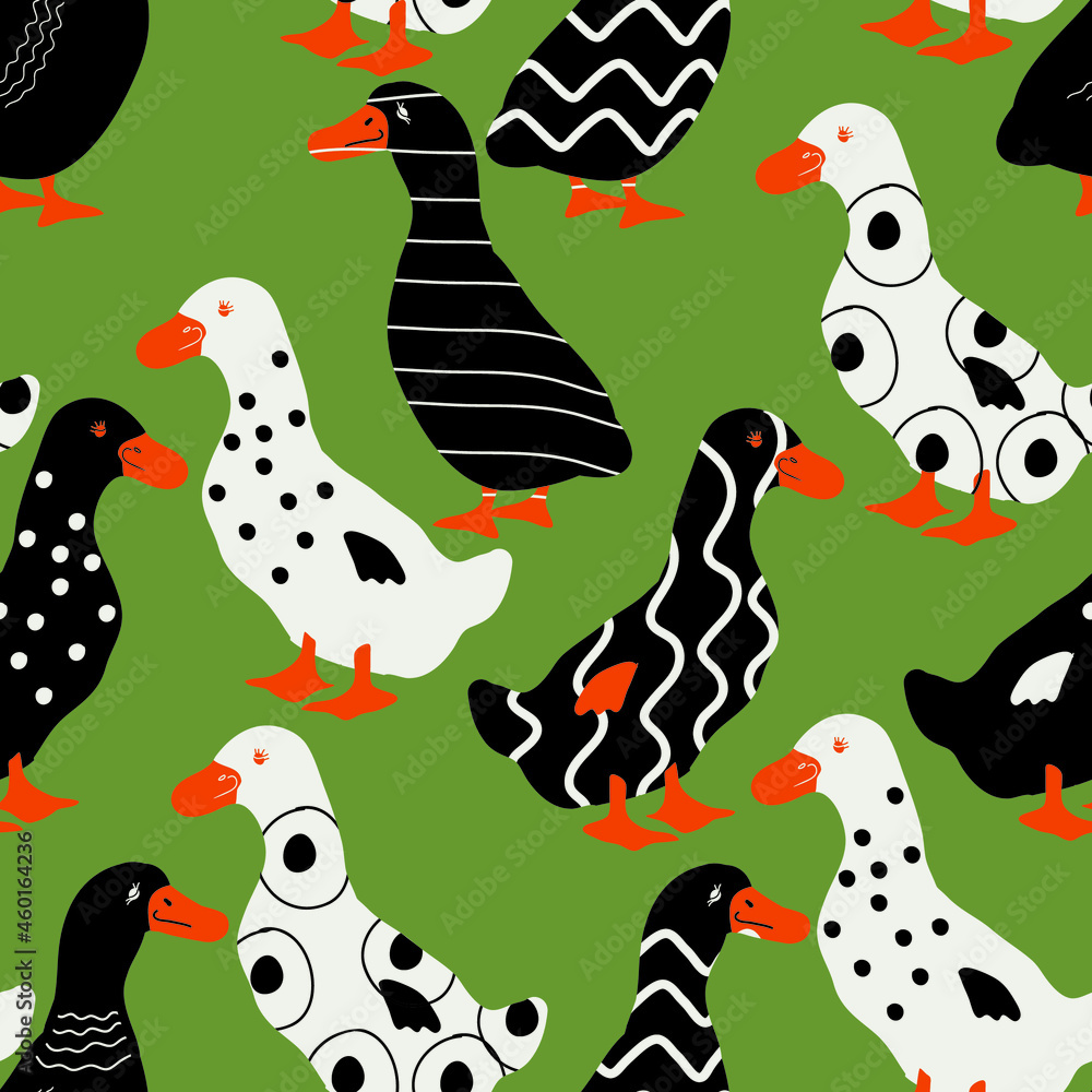 Naklejka premium seamless pattern with birds