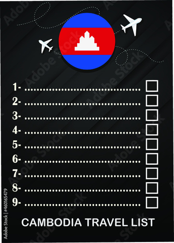 Cambodia travel list brochure 