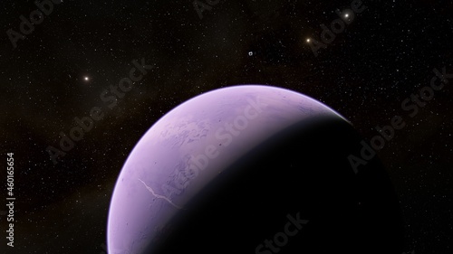 Fototapeta Naklejka Na Ścianę i Meble -  Abstract planets and space background 3d illustration