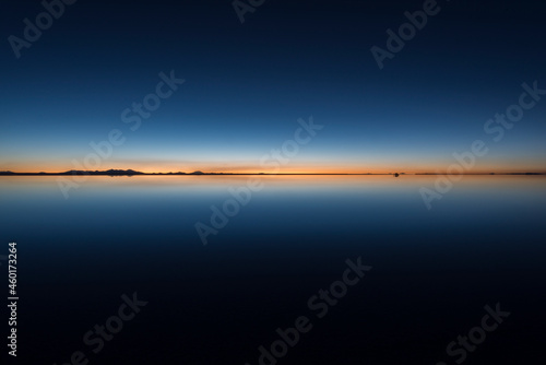 Bolivia, Salar de Uyuni salt flat at sunrise photo