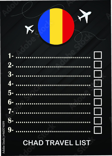 Chad travel list brochure 